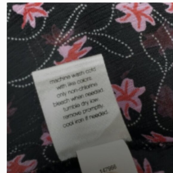 Elizabeth and James Women's Smocked Mock Neck Sheer Long Sleeve Floral Top XL - Picture 10 of 14